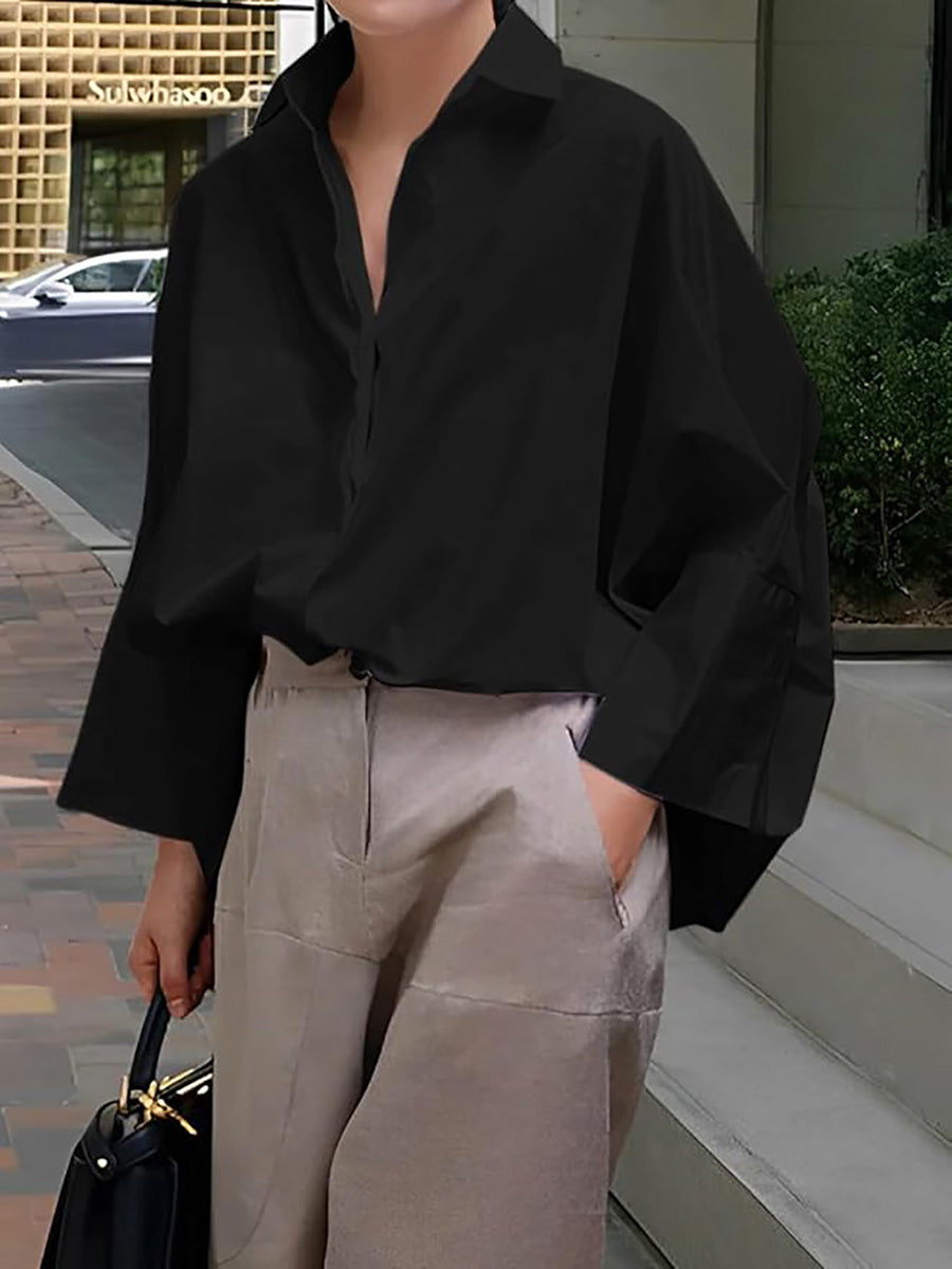 Casual Long Sleeve Commuter Blouse