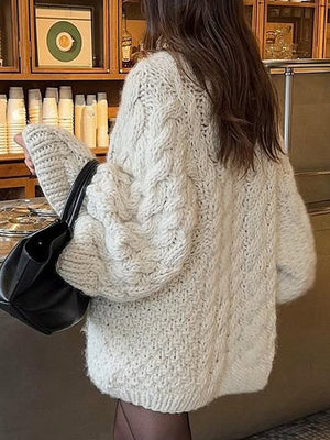 Casual Resort Long Sleeve Knit Sweater
