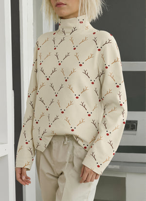 Christmas Print Casual Top