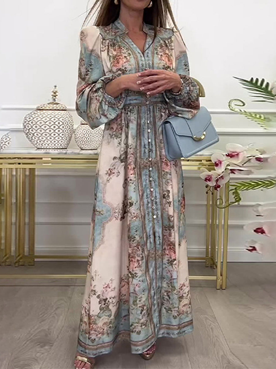 Classic Court-Style Maxi Dress