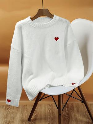 Classic White Long Sleeve Sweater