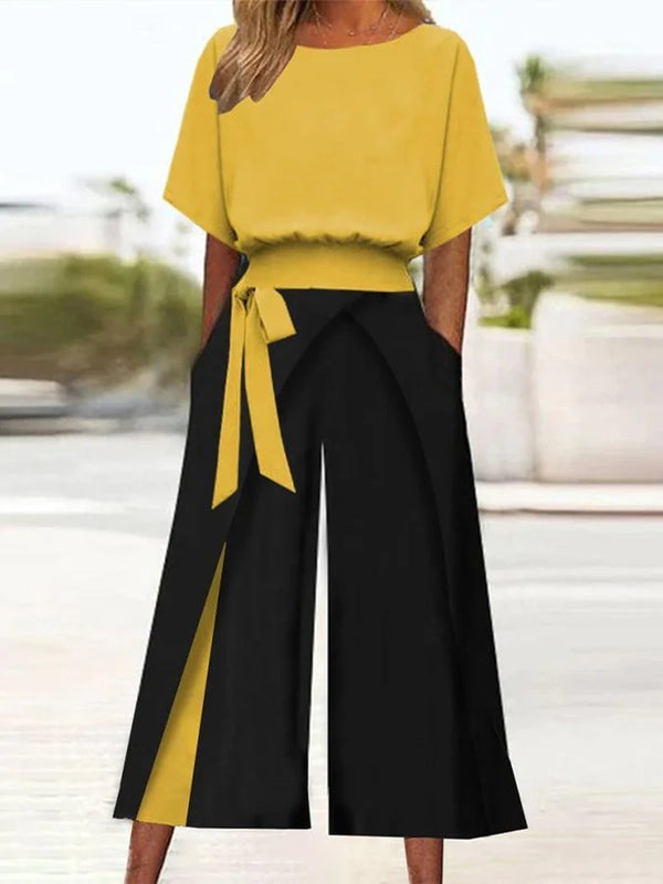 Color Block Two-Piece Set