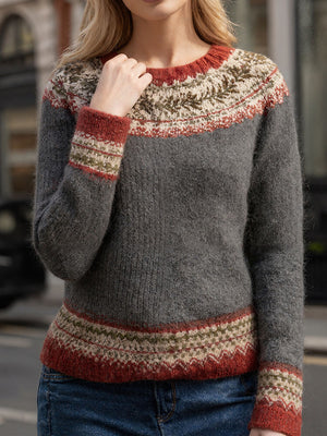 Contemporary Color-Block Pullover