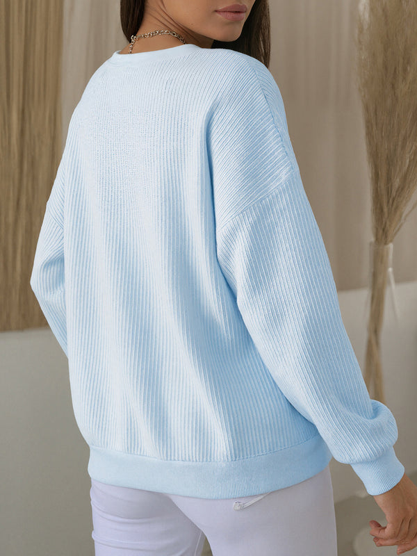 Crew Neck Letter Print Sweatshirt