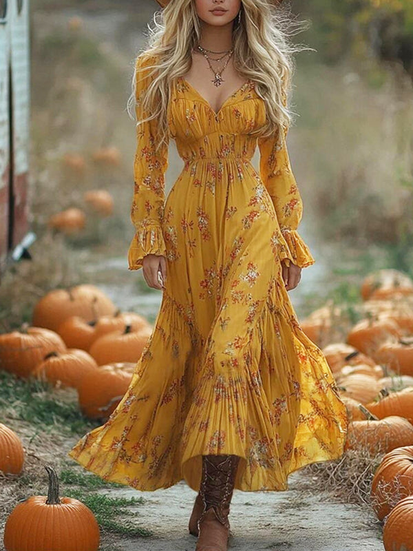 Elegant Floral Maxi Dress