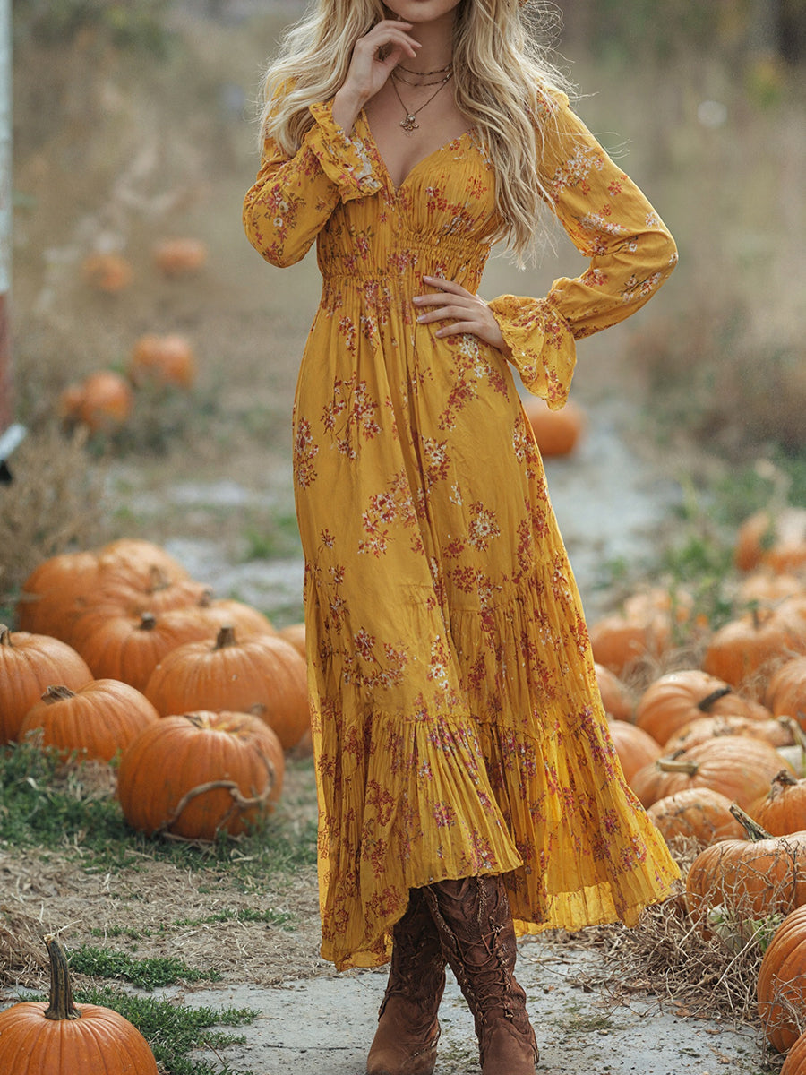 Elegant Floral Maxi Dress