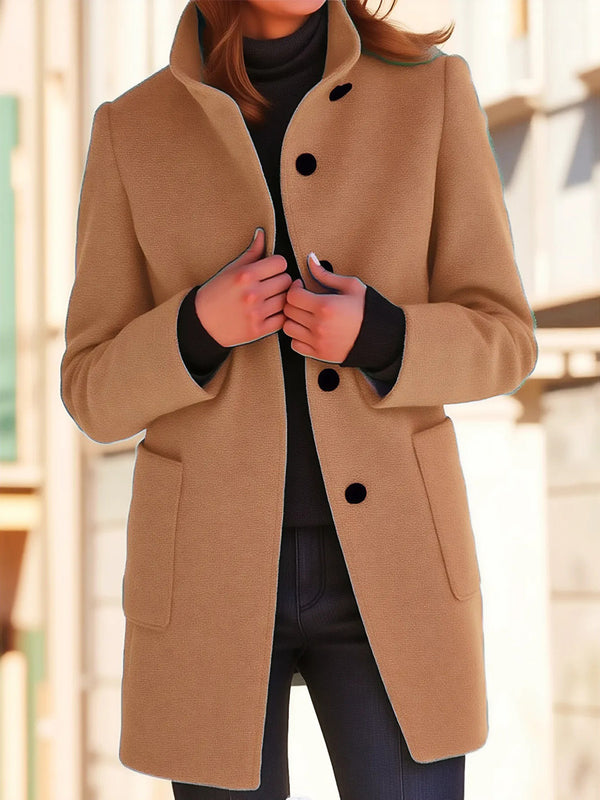 Elegant High-Collar Coat