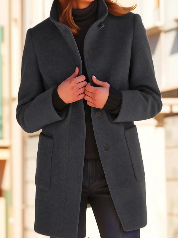 Elegant High-Collar Coat