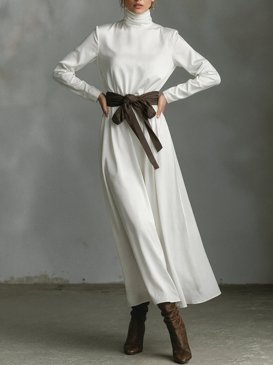 Elegant High-Neck Maxi Dress