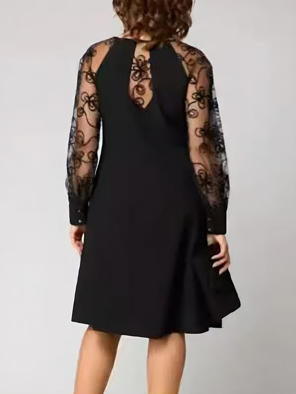 Elegant Lace Panel Dress
