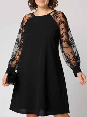 Elegant Lace Panel Dress
