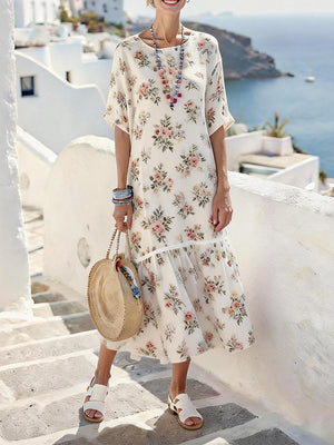 Fashion Floral Print Maxi Dress