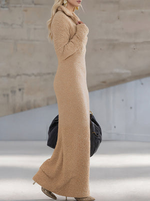 Fleece-Lined Long-Sleeve Dress