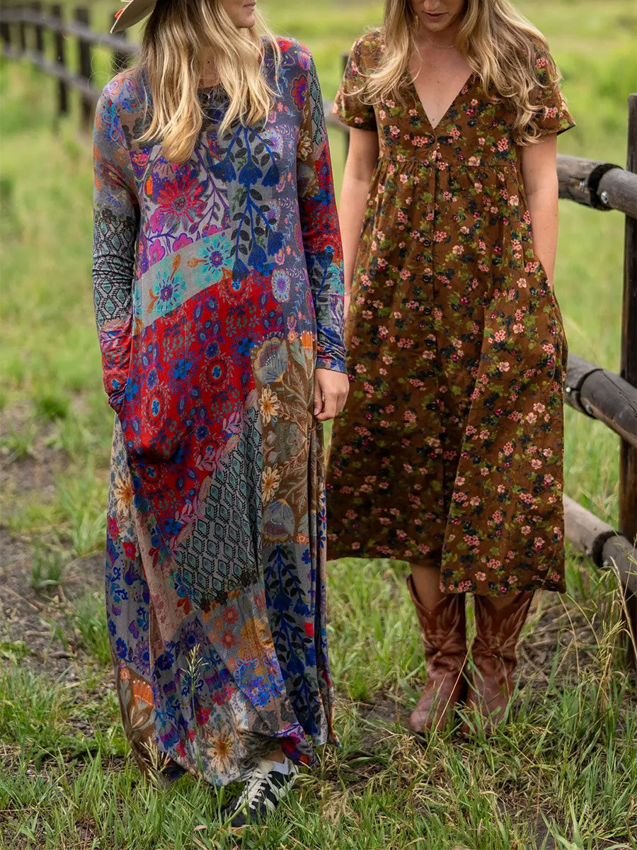 Floral Print Maxi Dress