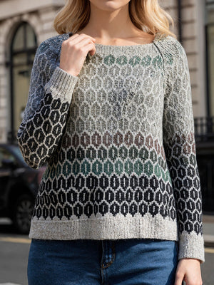 Geometric Colorblock Knit