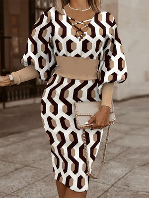 Geometric Print Dress