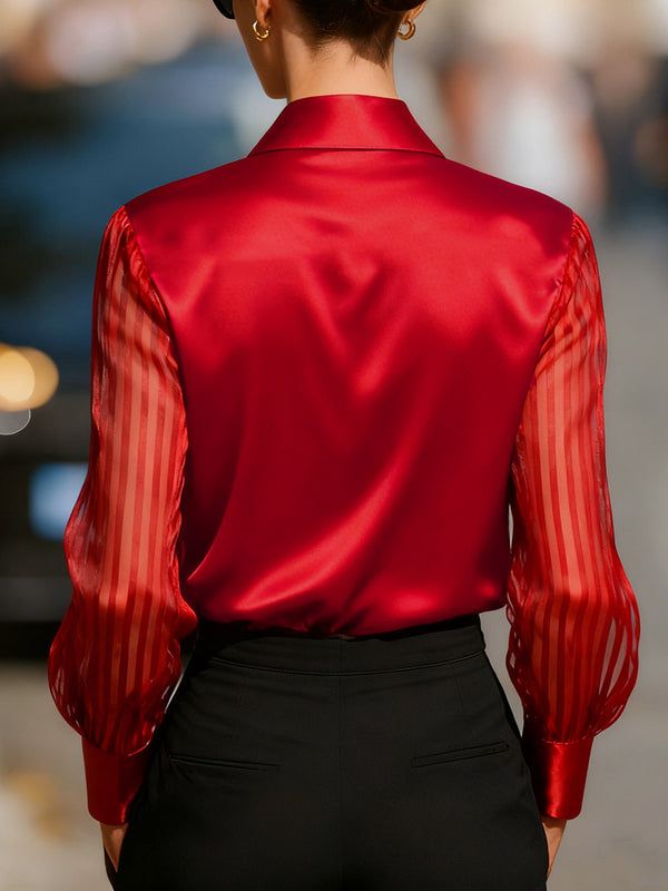 Luxury Satin Long-Sleeve Shirt