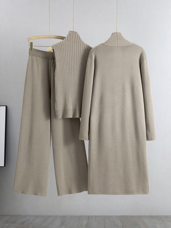 Luxury Three-Piece Knitwear Set