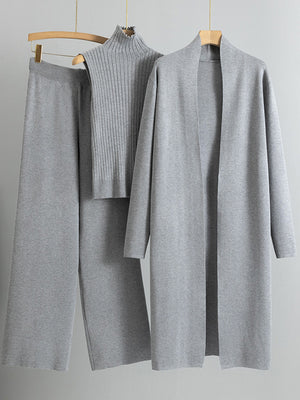 Luxury Three-Piece Knitwear Set