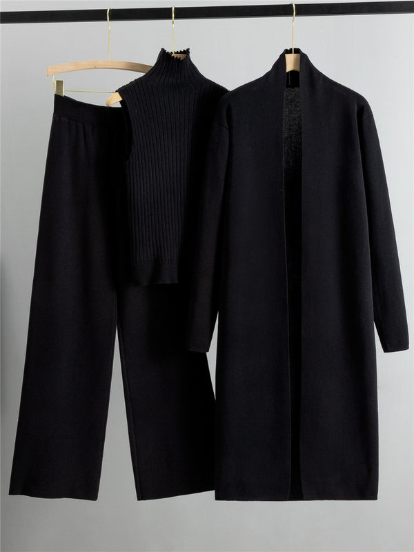 Luxury Three-Piece Knitwear Set