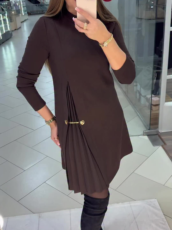 Minimalist Gathered Detail Midi Dress