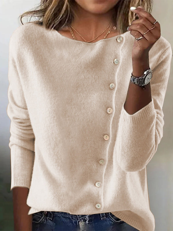 Modern Asymmetric Knit Cardigan Top