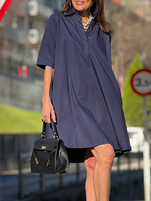 Everyday Chic Short Sleeve Shirt Dress