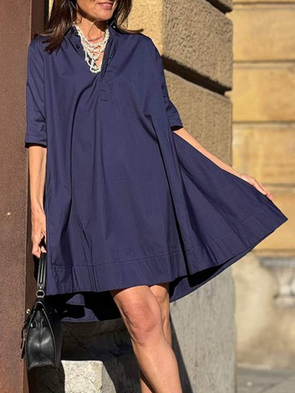 Everyday Chic Short Sleeve Shirt Dress