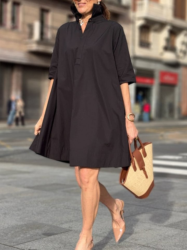 Everyday Chic Short Sleeve Shirt Dress