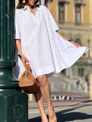 Everyday Chic Short Sleeve Shirt Dress