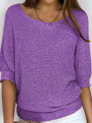 Refined 3/4 Sleeve Pullover