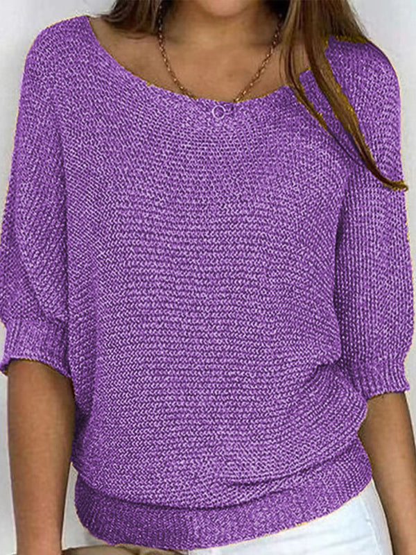 Refined 3/4 Sleeve Pullover