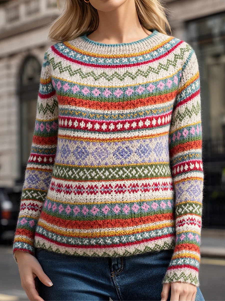 Round-Neck Statement Sweater