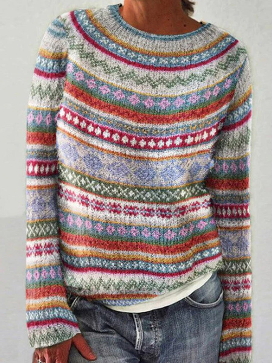 Round-Neck Statement Sweater