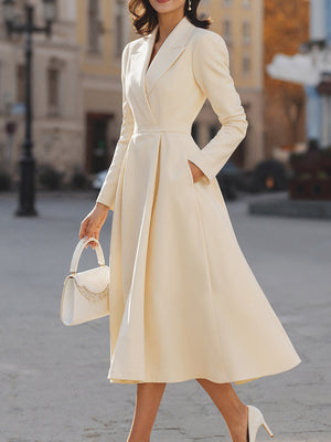 Sophisticated Waist-Defined Midi Dress