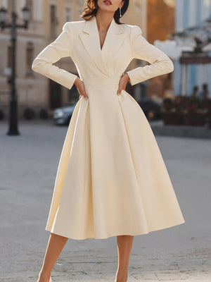 Sophisticated Waist-Defined Midi Dress