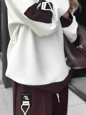 Trendy Color-Blocked Casual Fashion Set