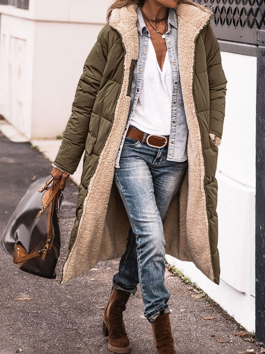 Two-in-One Reversible Cotton Hoodie Jacket