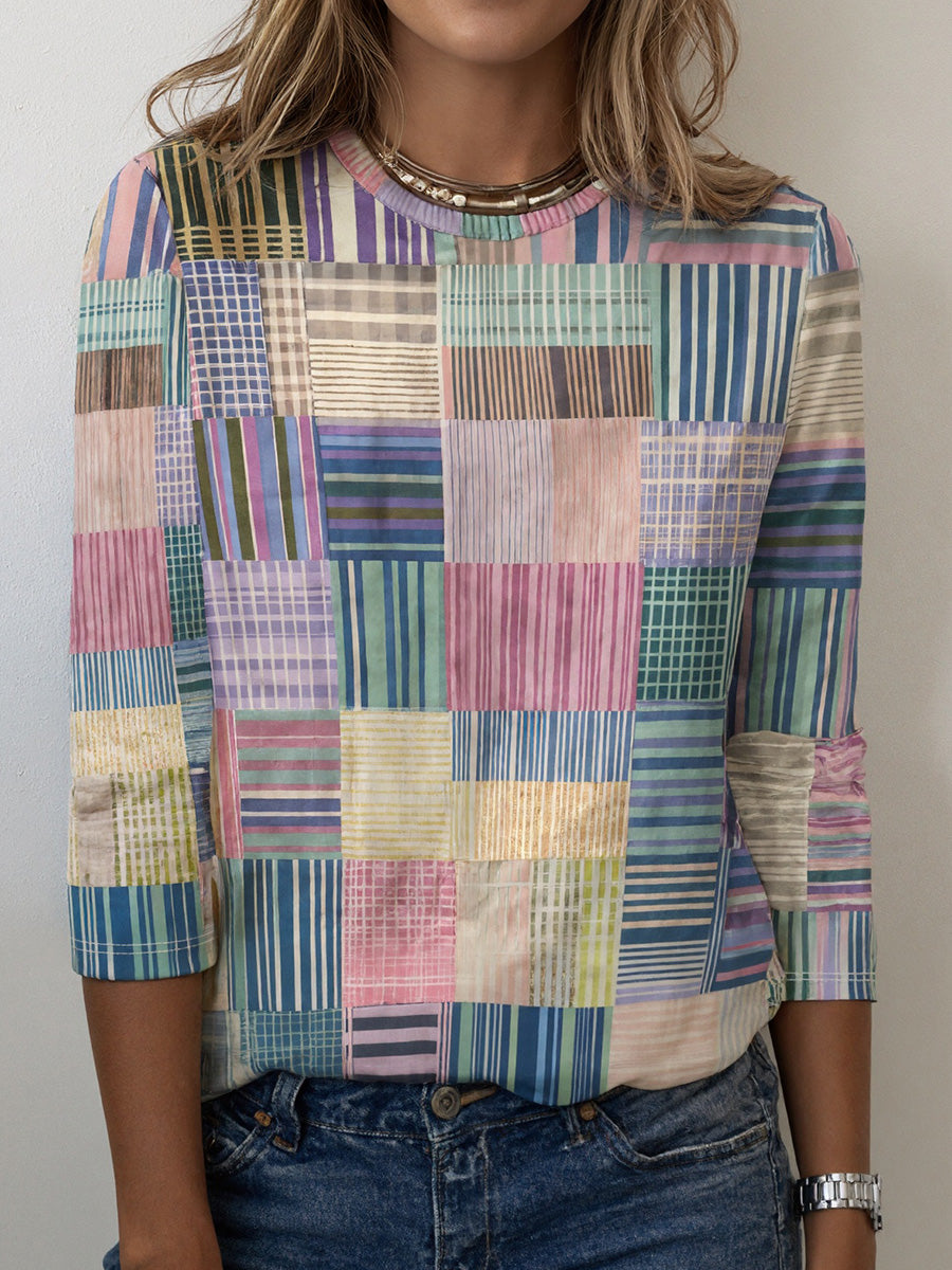 Versatile All-Season Printed Top