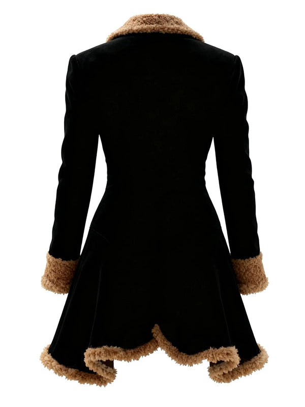 Vintage-Inspired Thick Suede Coat