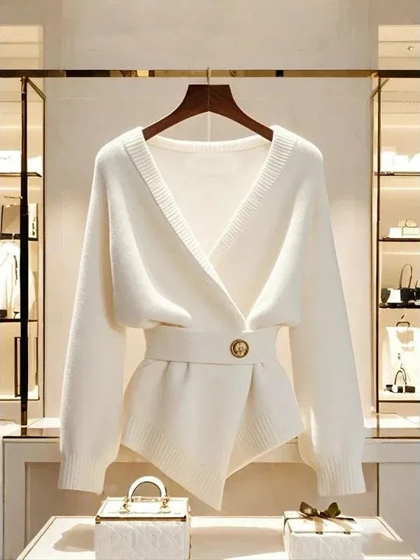 Vintage Long Sleeve Plain Cardigan