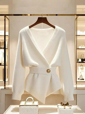 Vintage Long Sleeve Plain Cardigan